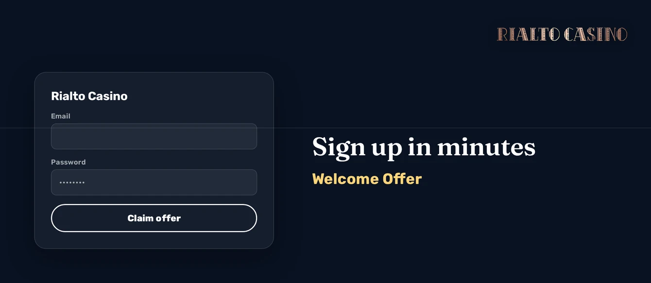 Create an account in minutes