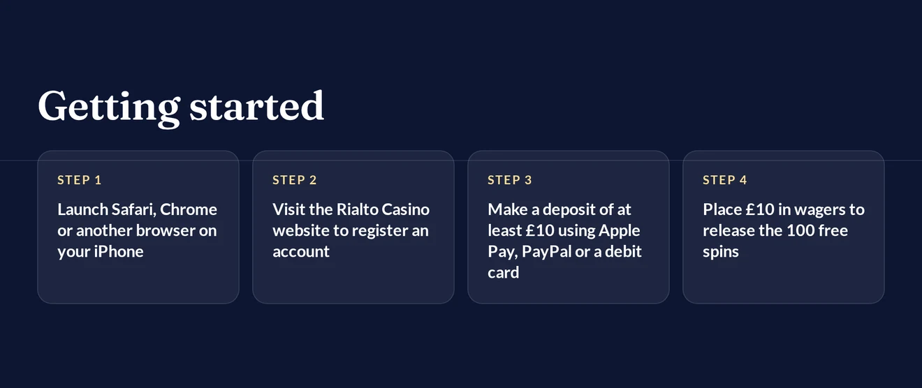 Sign up in steps